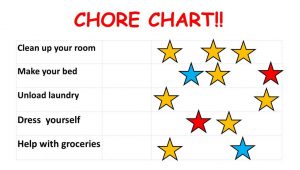 Chore charts help too!
