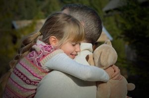 toddlers hugging