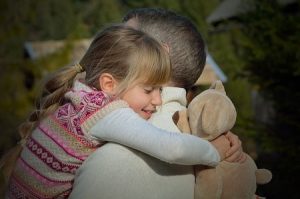 toddlers hugging 